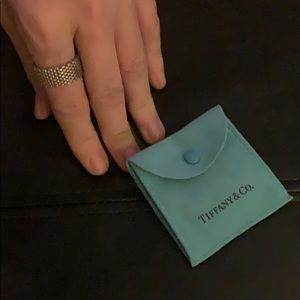 Tiffany&Co 925 sterling silver mesh ring